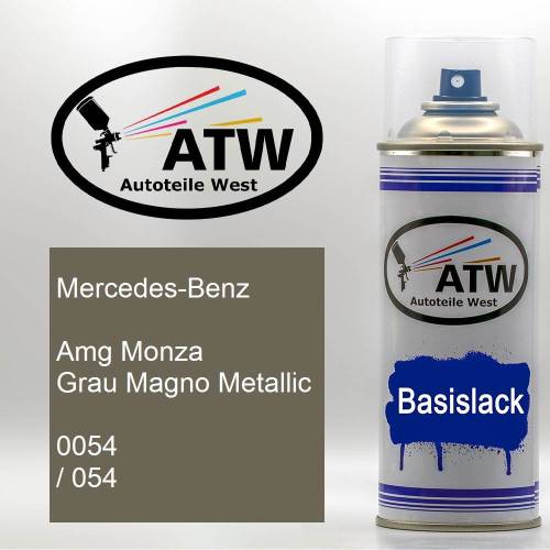 Mercedes-Benz, Amg Monza Grau Magno Metallic, 0054 / 054: 400ml Sprühdose, von ATW Autoteile West.